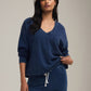Z SUPPLY - Delphine V-Neck Sweatshirt - 