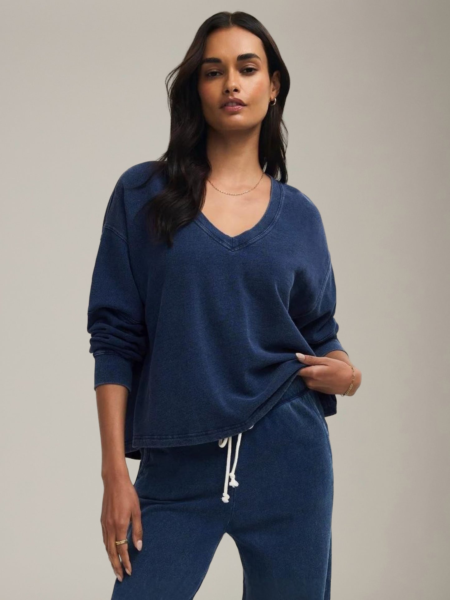 Z SUPPLY - Delphine V-Neck Sweatshirt - 