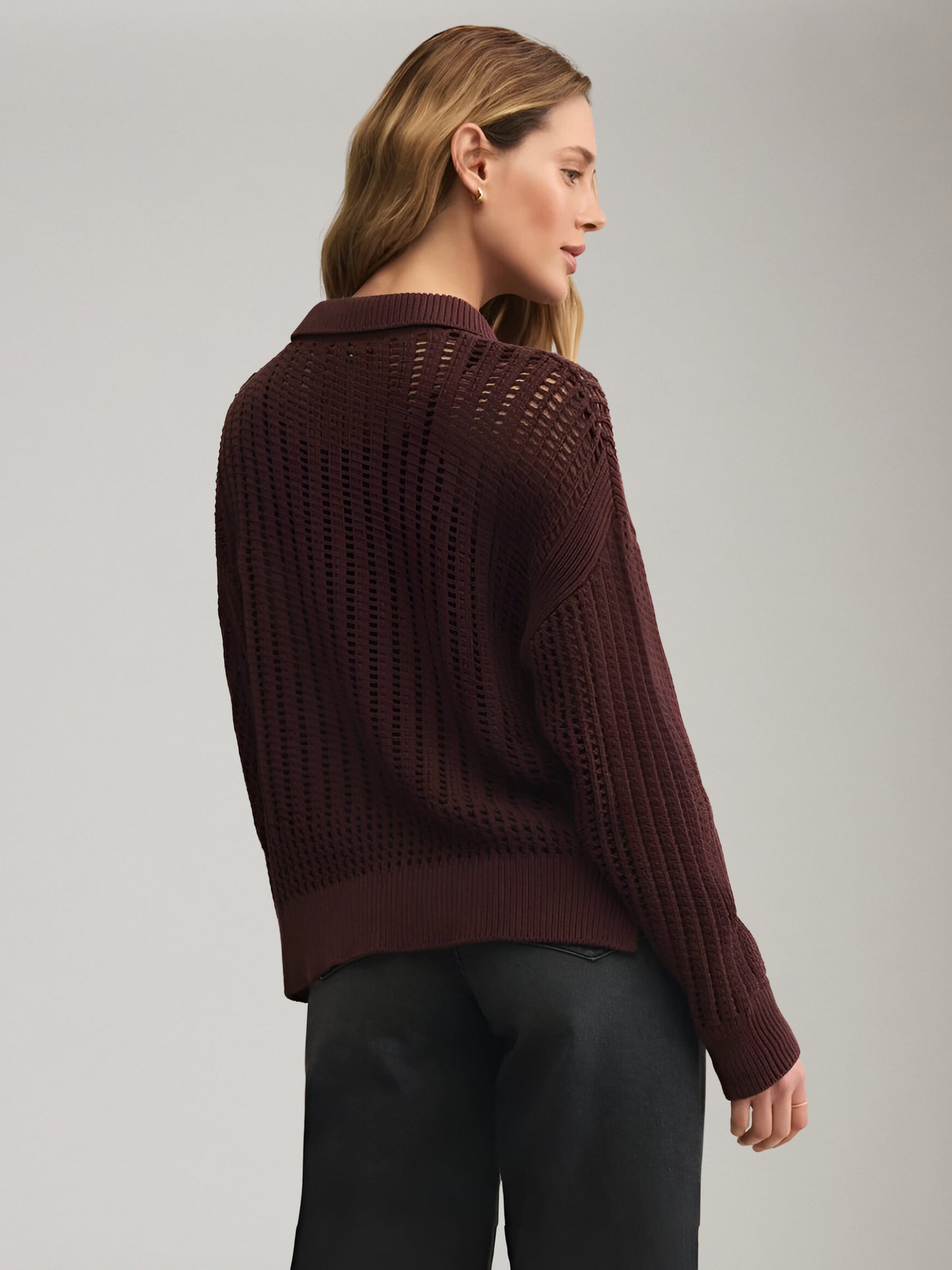 Z SUPPLY - Looking Glass Crochet Polo Sweater - 