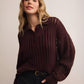 Z SUPPLY - Looking Glass Crochet Polo Sweater - 