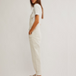 FREE PEOPLE-Ziggy Denim Overall - Parchment-Parchment