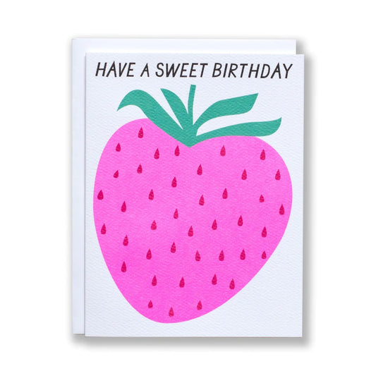 Sweet Strawberry Birthday Card