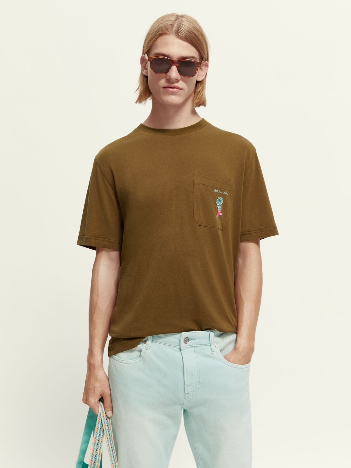 Embroidered Chest Pocket T-Shirt