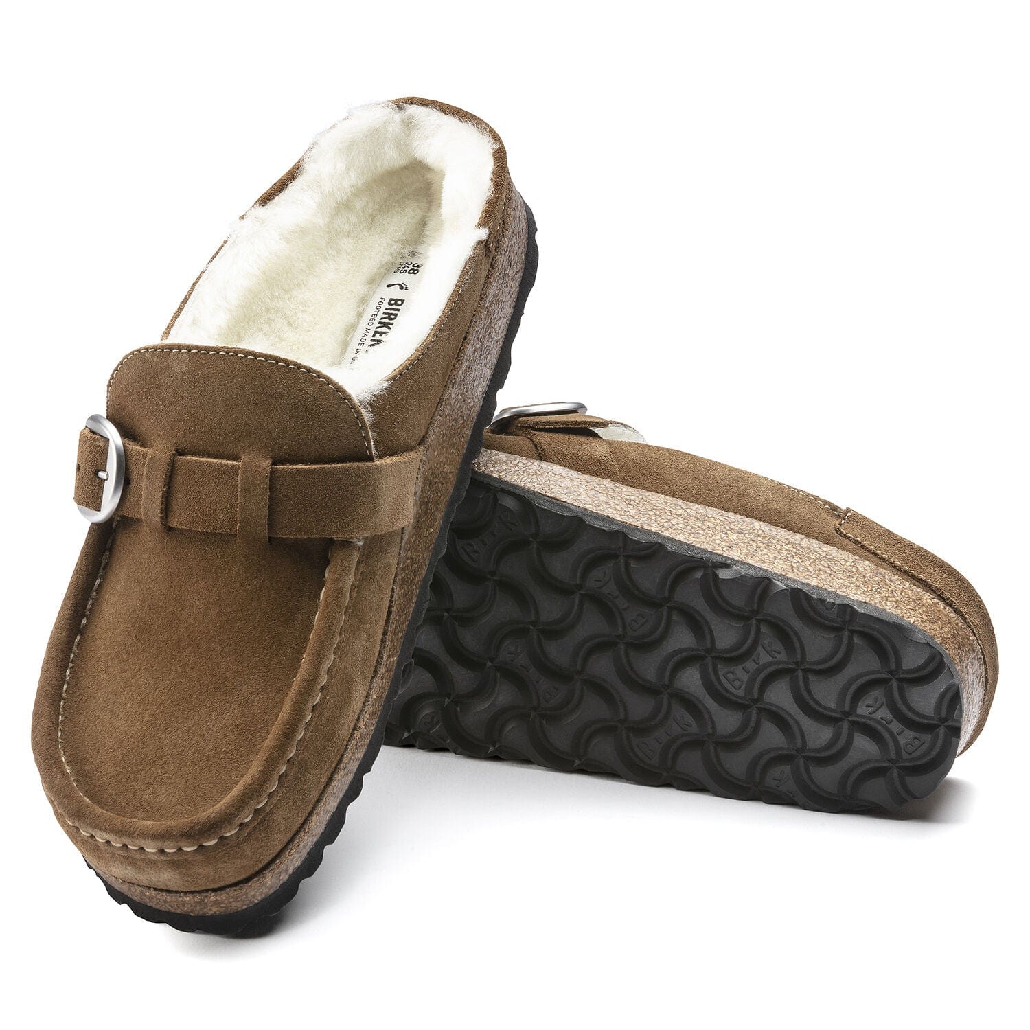Buckley Shearling Suede Leather Whale Gray | BIRKENSTOCK