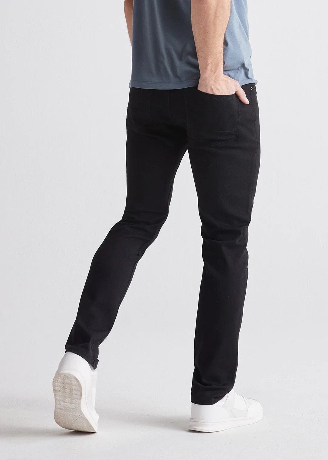 m bottoms - DUER - Performance Denim Slim - Black - PLENTY