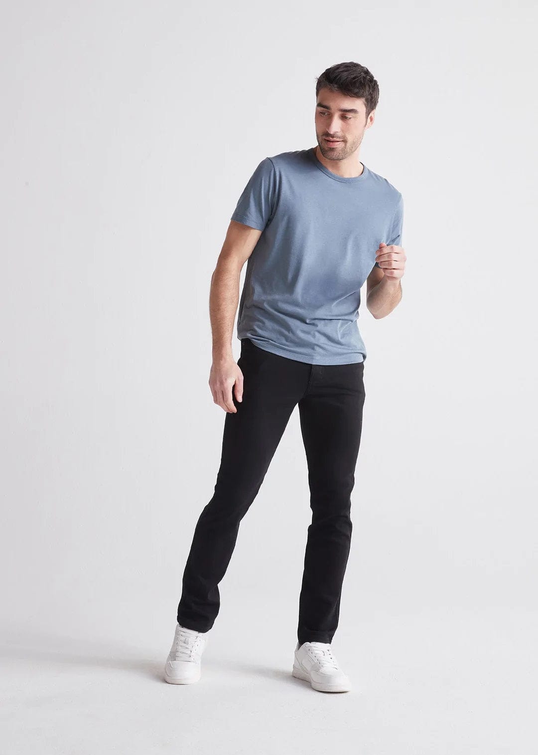 m bottoms - DUER - Performance Denim Slim - Black - PLENTY