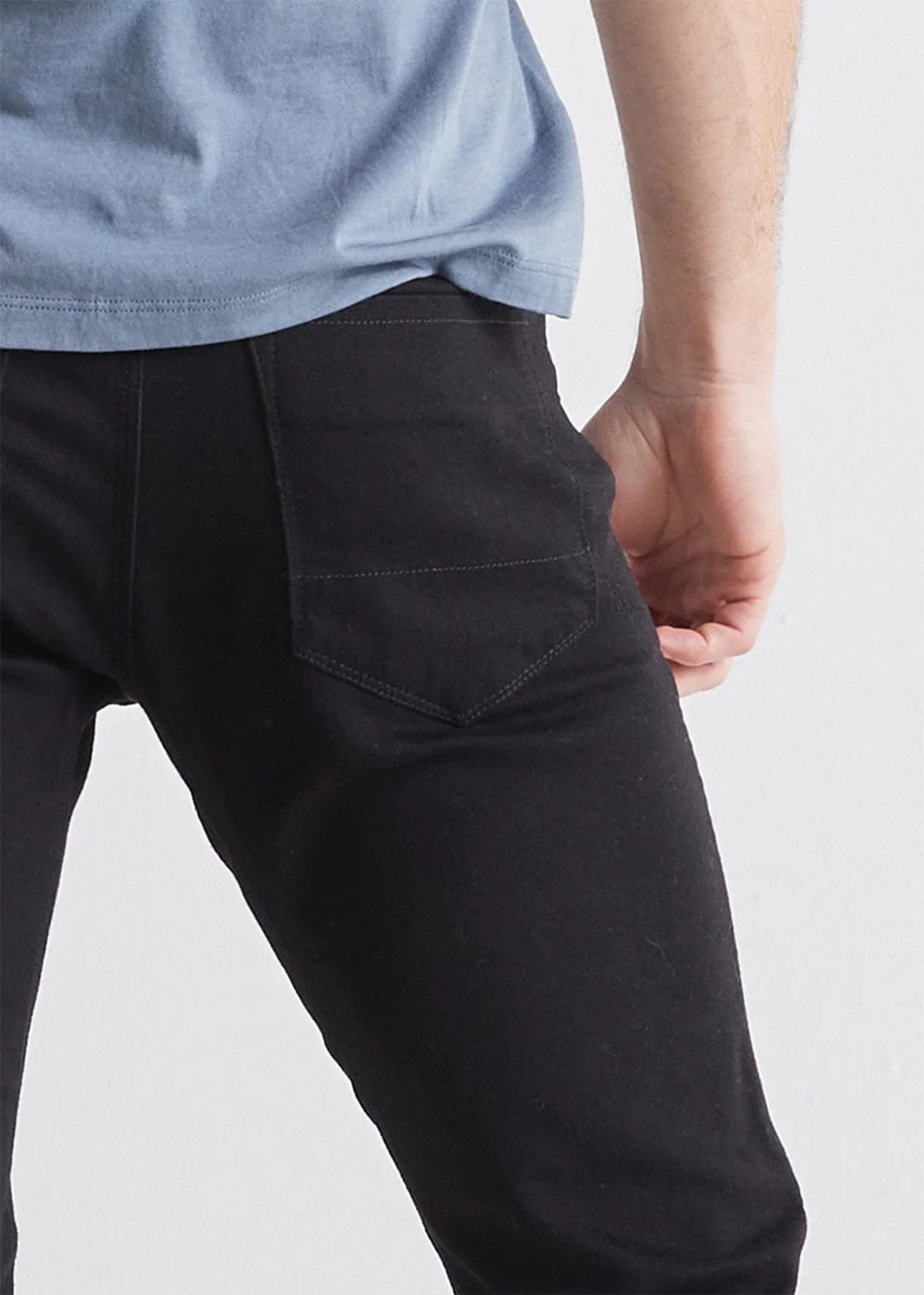m bottoms - DUER - Performance Denim Slim - Black - PLENTY