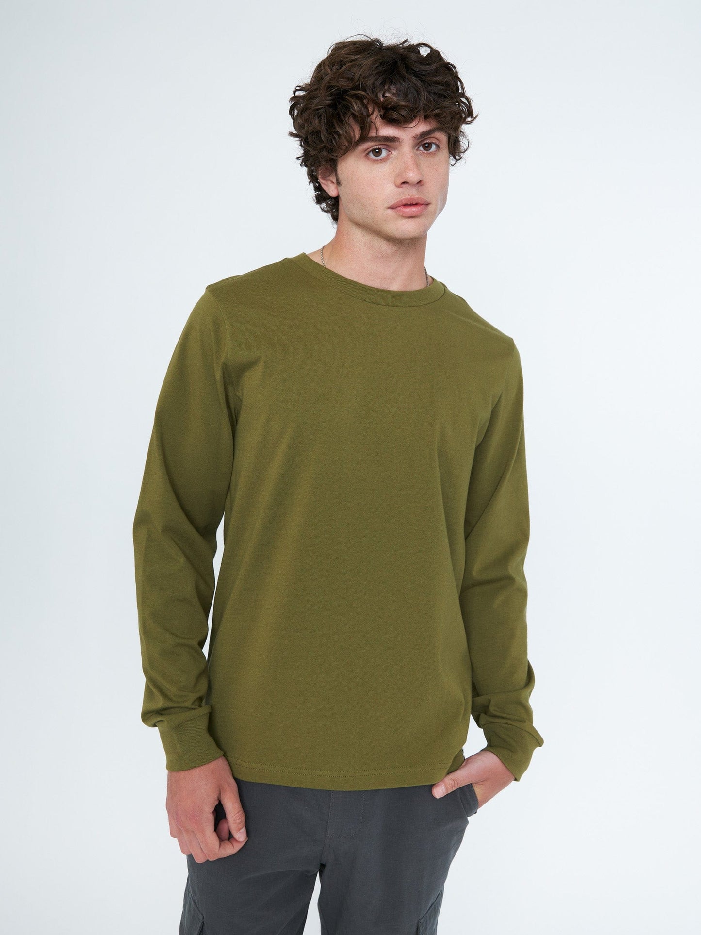 Classic Cotton Crewneck Long Sleeve