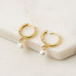 Lover's Tempo Accessories Gold Plated Amari Pearl Hoop Earrings