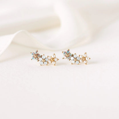LOVER'S TEMPO - Floral Climber Earrings